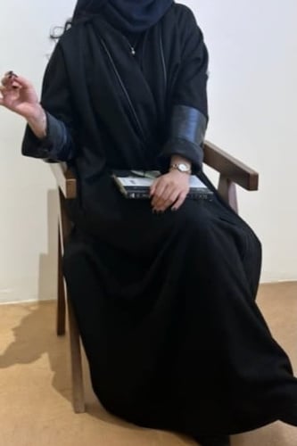 N30- شاموا اسود/ لذر كحلي غامق