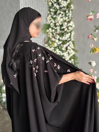 N37 - نص بشت - (تطريز زهور )