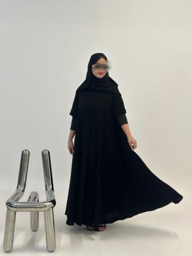 N45 عباية دبل كلوش - مقفله بازرار