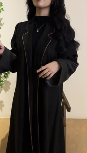 N33-(لذر جملي) نص كلوش قصة معطف ناعم اطراف لذر