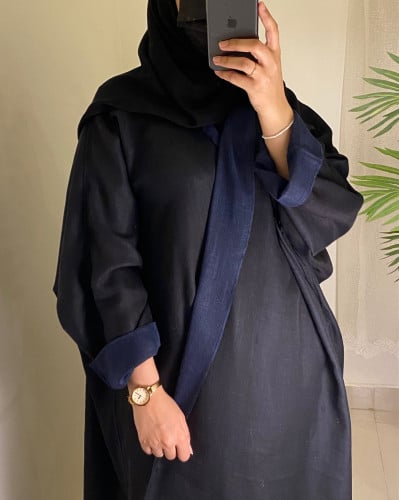 N02 عباية لينن دبل فيس