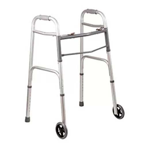 مشاية كبار السن رباعية قابلة للطي مع عجلات