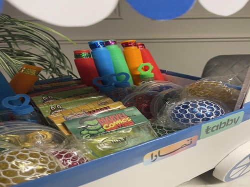 عربة التاجر ( ولد ) مع تعبئه