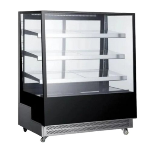 ثلاجة عرض حلويات قائم أسود - 90 CM مربع
