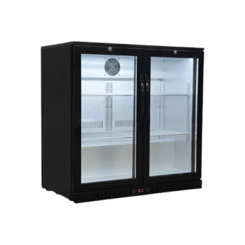 باك بار / ثلاجة تخزين أسفل الكاونتر - 2 باب أسود