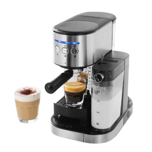 صانعة قهوة اسبريسو مع جك حليب السيف