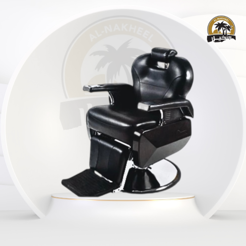 كرسي حلاقة جلد اسود