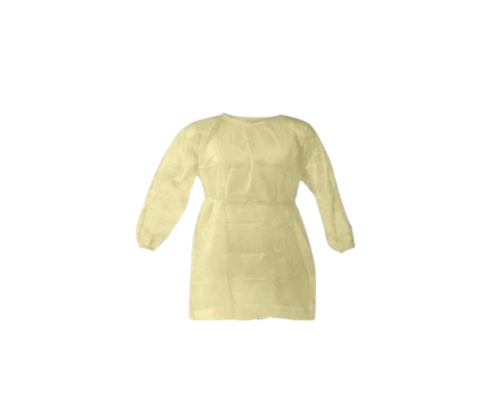 غاون مريول عازل طبي شده 10 قطع باللون الاصفر