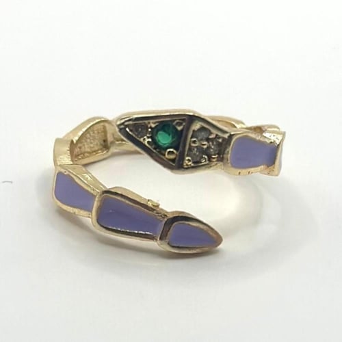 خاتم الثعبان مطلي ذهب