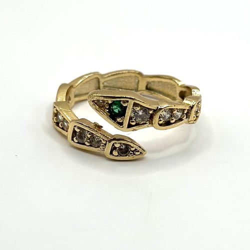 خاتم الثعبان مطلي ذهب