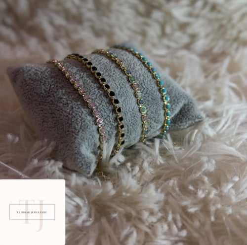 اسوارة فصوص مطلية ذهب #2