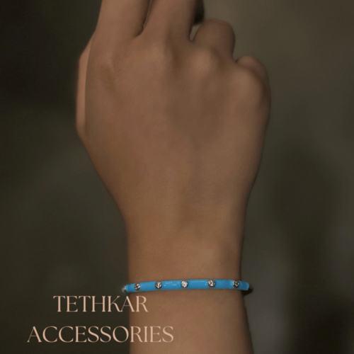 اسوارة فصوص مطلية ذهب #3