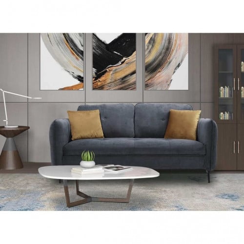 كنبة مقعدين 85×85×160 سم - رمادي -