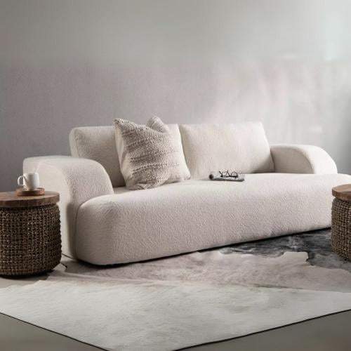 كنبة 3 مقاعد 200×80×80 سم - بيج