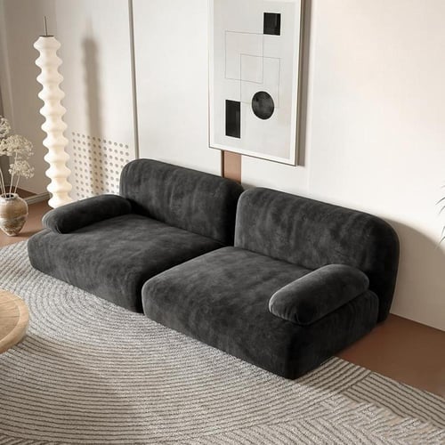 كنبة 4 مقاعد 260×85×80سم - اسود