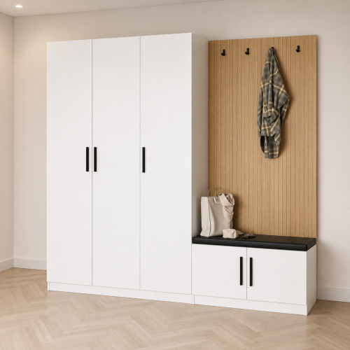 دولاب ابيض بتصميم حديث