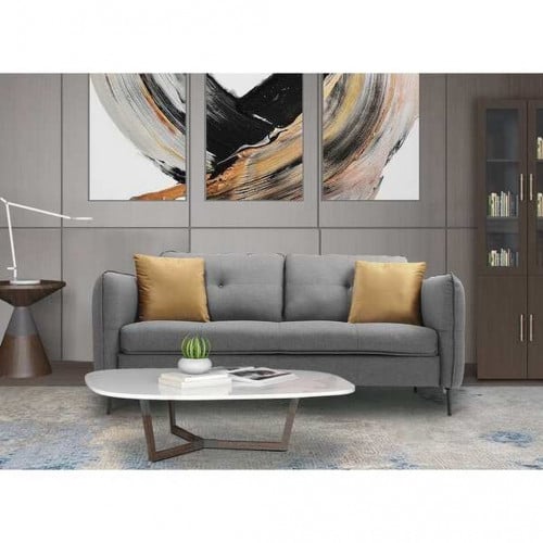 كنبة مقعدين 85×85×160 سم - رمادي -