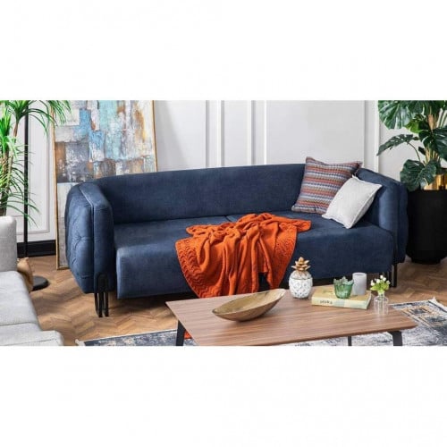 كنبة 3 مقاعد 220×95×95 سم - أزرق