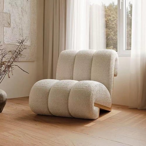 كرسى فيلورا بوكليه - اوف وايت