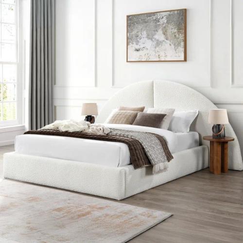 سرير ستون بوكليه - أبيض