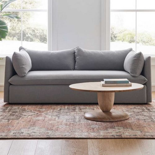 كنبة 3 مقاعد 220×85×90سم - رمادي