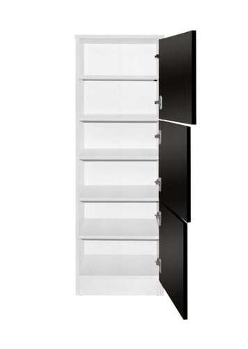 خزانة أحذية 120*30*120- أبيض و أسود