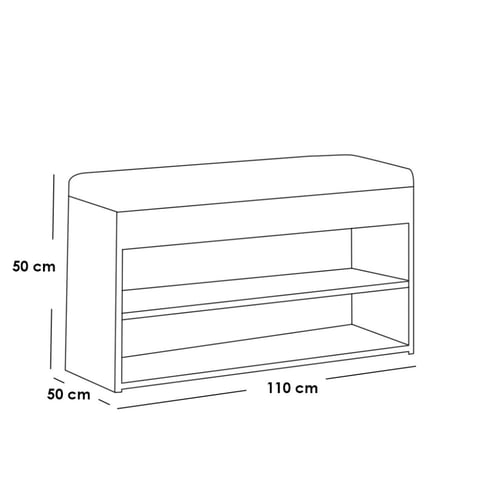 خزانة أحذية 110*50*50 - أبيض