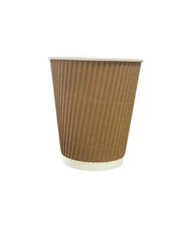 Brown two-layer paper cups, size 8 ounces
