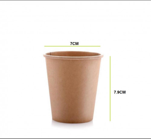 Brown Kraft paper cups, size 7 ounces