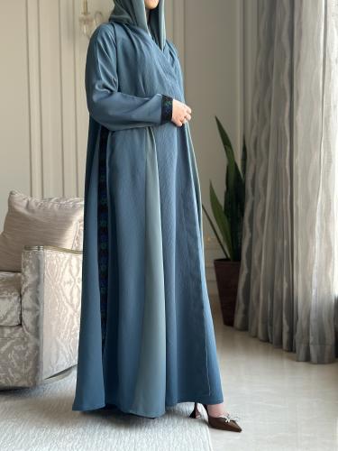 عبايه صيفيه-تركواز بكسرات