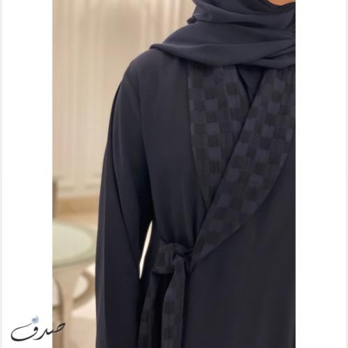 عبايه صيفيه كريب كحلي