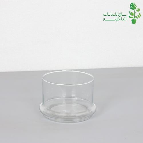 مركن زجاجي بقاعدة واسعة