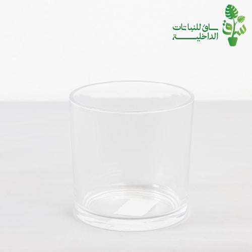 مركن زجاجي دائري وسط