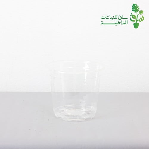 مركن بلاستيك شفاف وسط