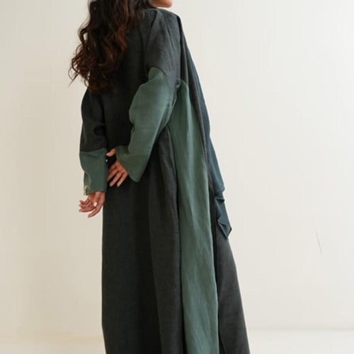 Two Green Shades Abaya