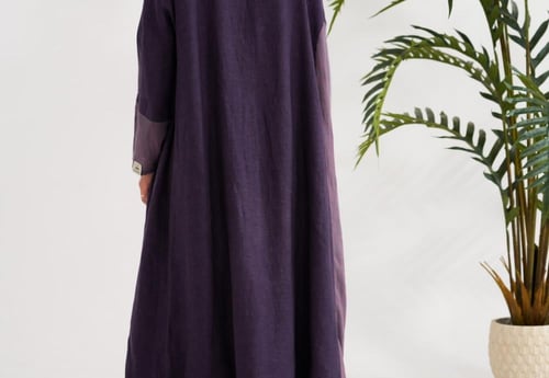 Two Purple shades Abaya