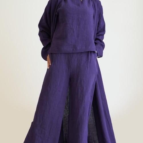 Plain purple color Abaya