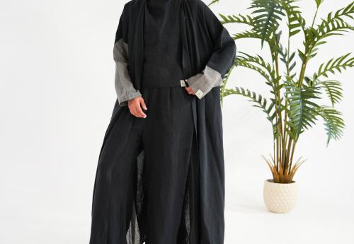 BlackGrey Shades Abaya