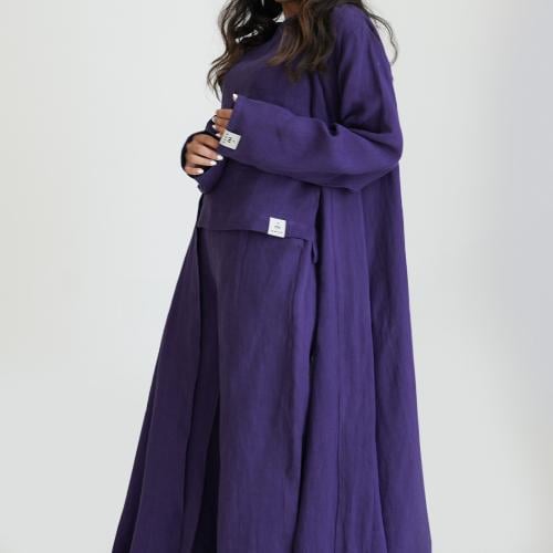 Plain purple color Abaya