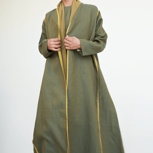 Najd gold Print Abaya