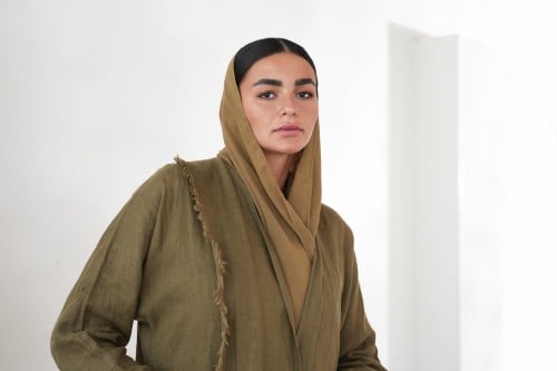 Fiber Olive Abaya