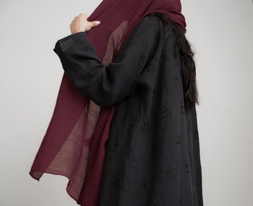 black brocade Abaya