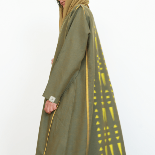 Najd gold Print Abaya