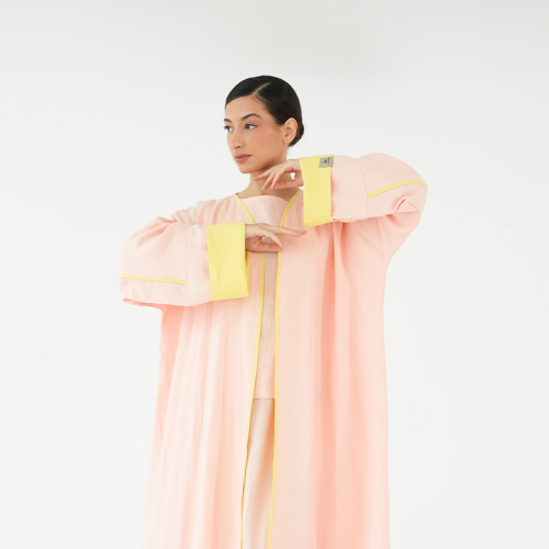 Pink Line Abaya