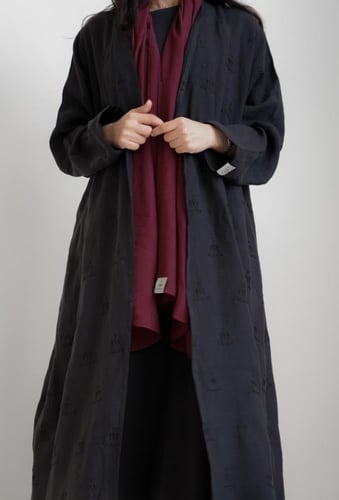 black brocade Abaya