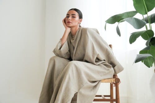 Full Beige Abaya