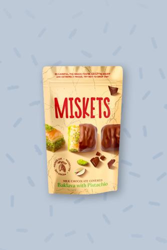 بقلاوة مع الفستق مغطاة بشوكولاتة الحليب ٨٠ غ