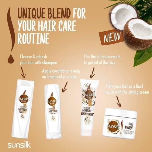 شامبو صانسيلك بزيت جوز الهند الرطب - 400 مل