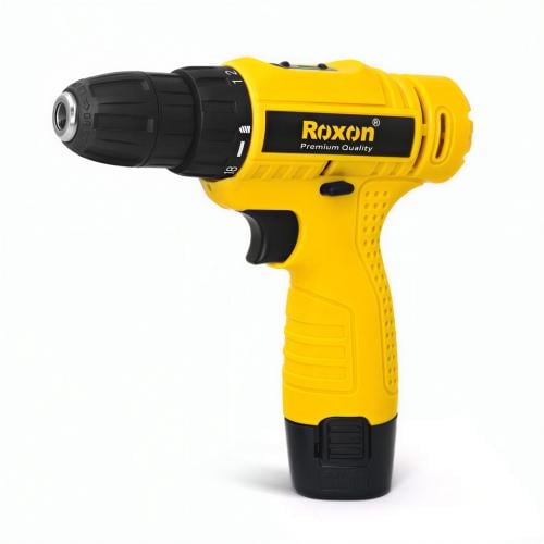 دريل بطارية 12 فولت اصفر بلاستيك مع اكسسوارات - RO...