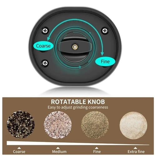 مطحنة ملح وفلفل كهربائية أوتوماتيكية